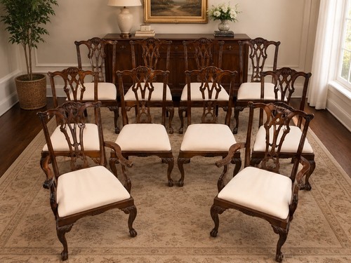 Chippendale style mahogany - style,