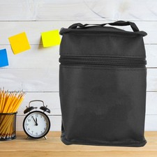 12/24/36/48/60/72/80 Black Canvas Markers Pen Storage Case Student Pen Organizer