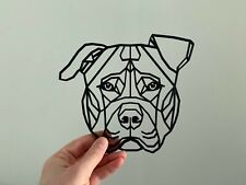 Geometric Pitbull Terrier Dog