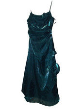 LADIES STRAPPY MAXI  PARTY/EVE DRESS SIZE 14 JADE/SHIMMER  *MINUET*