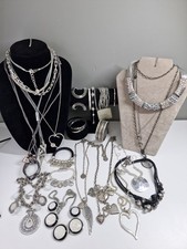Jewellery Bundle Designer Silver Tone Bibi Saks Reevo Quality Necklace Bracelet 