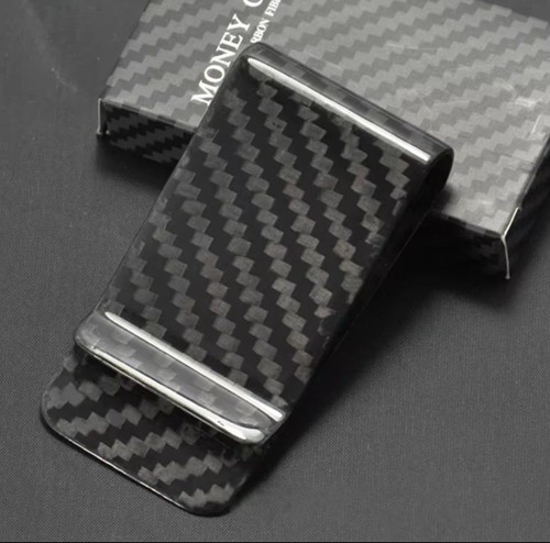 Carbon fibre money clip - carbon,