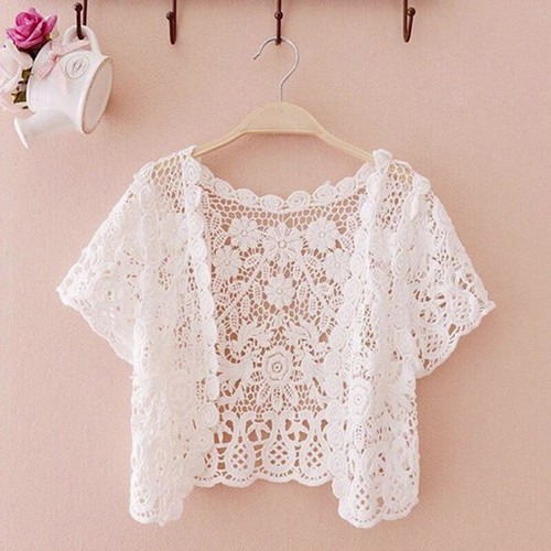 Women short sleeve lace - sleeve,