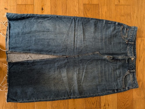 Women denim maxi skirt - women's,