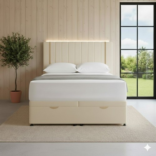 Luxury ottoman bed plush - ottoman,