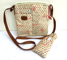 Genuine Radley Cross-body Oilcloth Bag with Matching Nylon Shopping Bag
