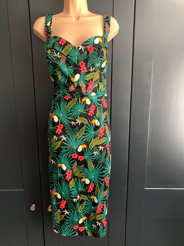 Collectif tropical print dress