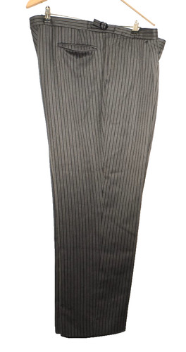 Morning stripe trousers w - trousers,