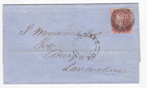 1857 fine penny red - qv,
