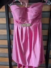 Hot pink fuchsia dip-hem dress event/wedding/prom