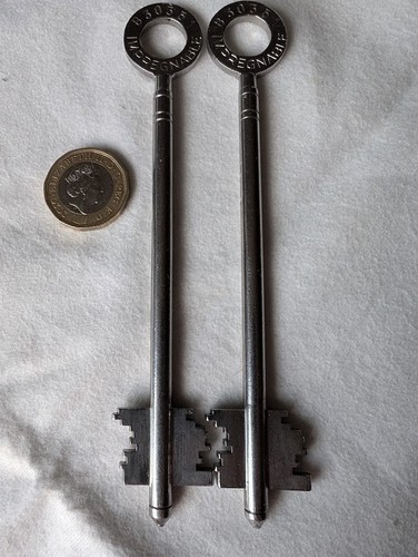 Two vintage original old keys - vintage,