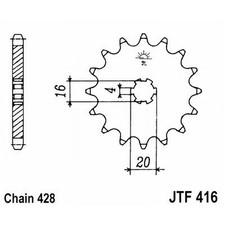 JT 416 z13 sprocket for Yamaha
