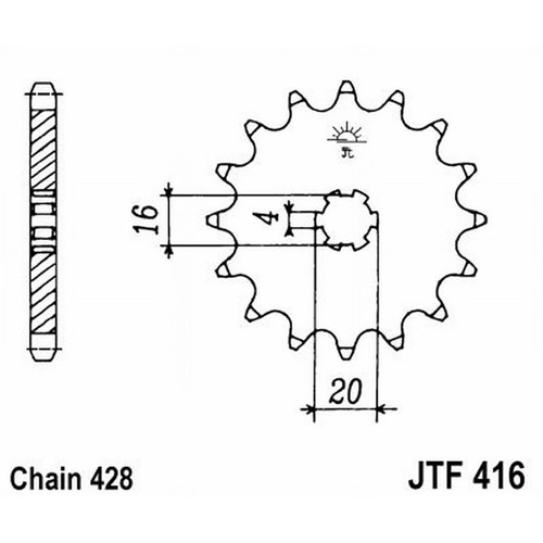 416 z13 sprocket - sprocket, yamaha