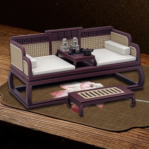 Miniature chinese luohan bed - miniature,