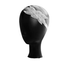 Wedding  Diamante LEAVES Flapper FASCINATOR Bridal Bridesmaid HEADDRESS Hairband