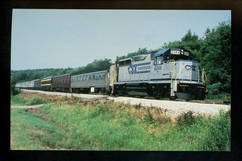 Train railroad postcard csx - train,