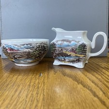 Crown Ducal Bridge Scene Milk