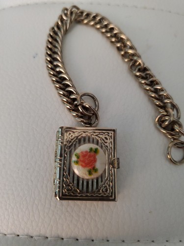 Vintage guilloche enamel rose - guilloche,