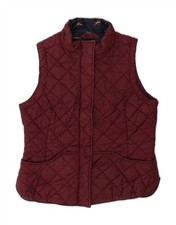 TOM JOULE Womens Quilted Gilet UK 14 Large  Maroon Polyamide LB15