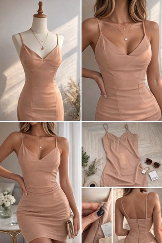 Nadine merabi nude sheer slip - merabi,