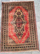 3x2 ft Vintage Afghan Wool Rug