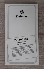 Daimler Price List Brochure