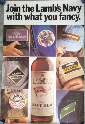 Lamb navy rum advertising - lamb's,