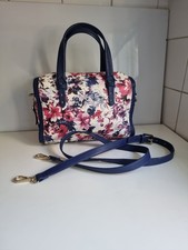 BAILEY & QUINN DESIGNER WOMEN NAVY PINK FLORA CROSSBODY SHOULDER SATCHEL HANDBAG