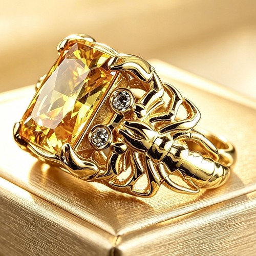 Men vintage scorpion ring - men's,