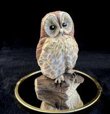 Wedgwood Mottled Art Glass Owl