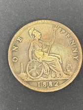 1882H Victorian Bun/Young Head One Penny Coin High Grade Good Condition PT￼