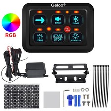 12V 6 Gang Switch Panel ON-OFF Circuit Control Relay System Touch for Boat Car