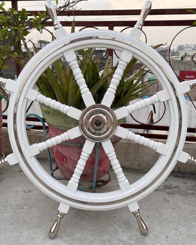 Nautical wooden ship wheel - nautical,