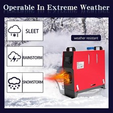 8KW Fast Heating Diesel Parking Heater - All-in-One Air Heater, Red