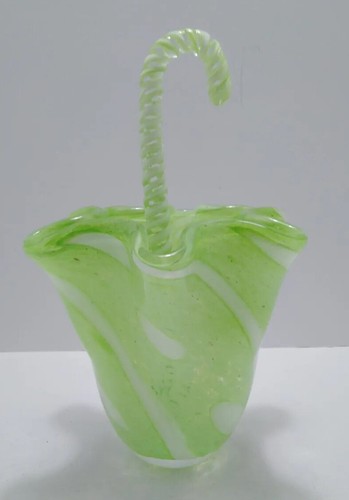 Vintage umbrella handled - , green