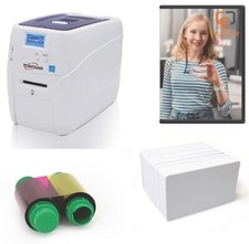 Plastic ID card printer Pointman N10 single sided bundle software, ribbon, cards