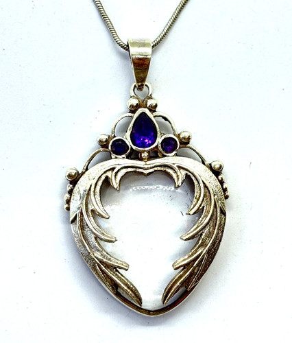Sterling silver rock crystal - rock,