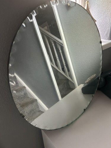 Vintage antique round bevelled - antique,