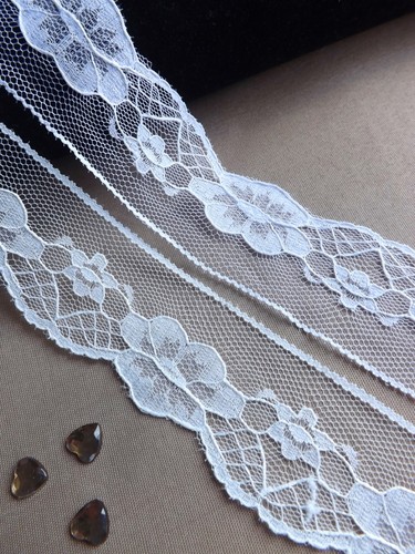 Ivory white lace ribbon - lace,