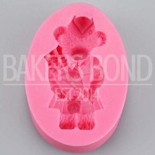 Scottish Bagpipes Teddy Bear Silicone Mould Fondant Icing Cake Cupcake Topper