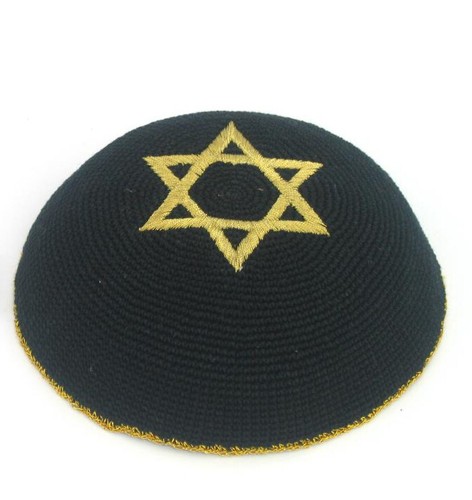 Black gold star david - gold,
