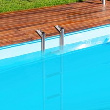 4-step Telescoping Boat Ladder Swimming Pool Ladder  Folding Dock Ladder