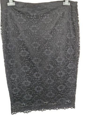 Papaya black lace pencil skirt - lace,