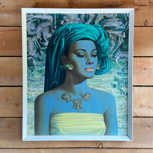 Original framed balinese girl - original,