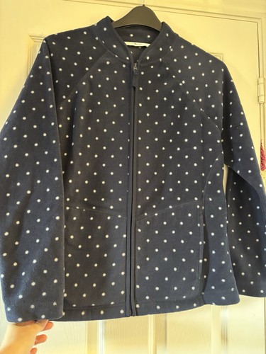Navy blue white - blue, polka