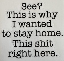 See This Is Why I Wanted To Stay Home Vinyl Decal Sticker
