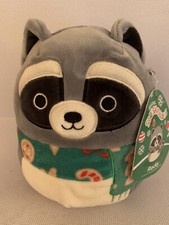 Squishmallow Rocky The Raccoon With Scarf Soft Toy 7” & Tags