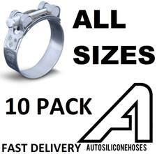 Stainless Steel Hose Clamps-Clips Heavy Duty T Bolt Exhaust 1 Pack
