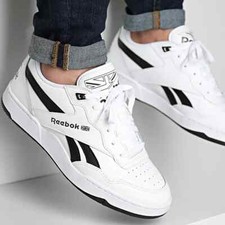 Mens Reebok Classic Trainers Leather All UK Sizes White Black RRP £99 BB4000II