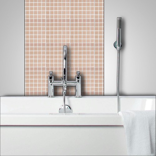 Orange glass mosaic tiles - glass,